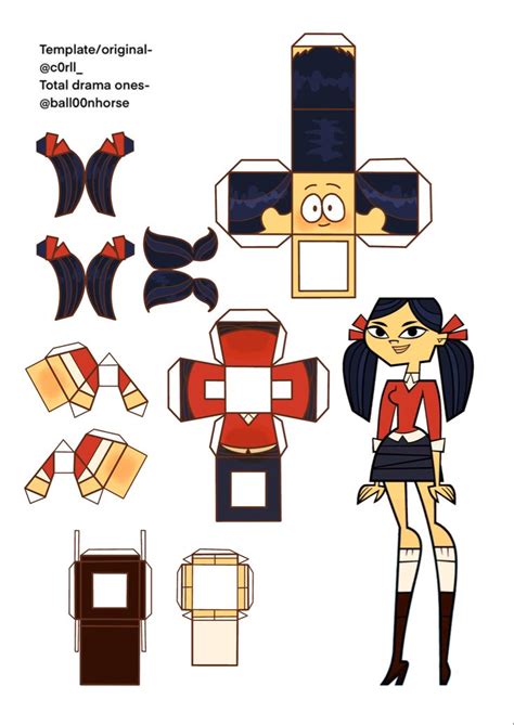 Kitty Total Drama Paper Doll Craft Paper Doll Craft Paper Dolls Paper Doll Template