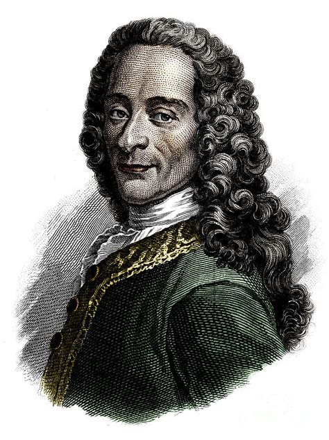 Portrait Of Voltaire French Writer And Philosopher Painting By French