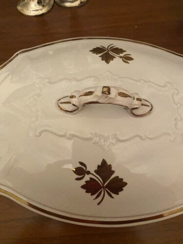 Antique Alfred Meakin Tea Leaf Covered Dish