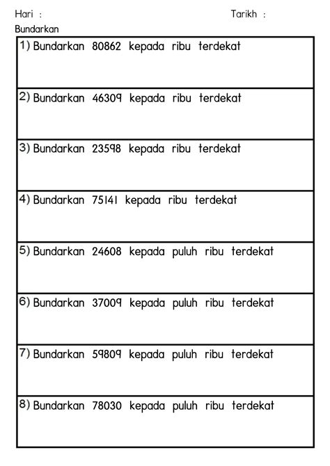 Latihan Matematik Tahun 4 Tajuk Nombor Dan Operasi Part 4 Cikgu