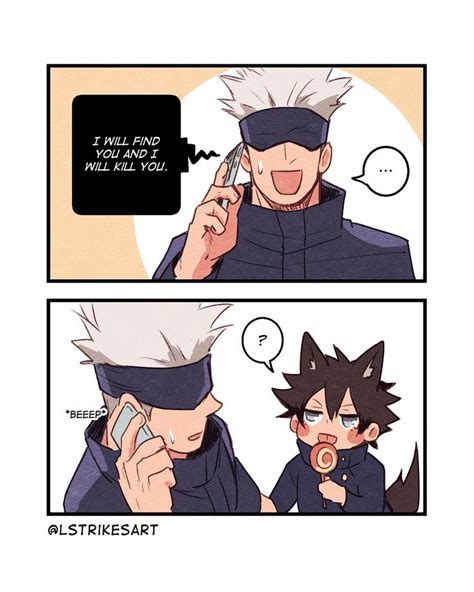 An Anime Comic Strip With Two People Talking On Cell Phones And One Is