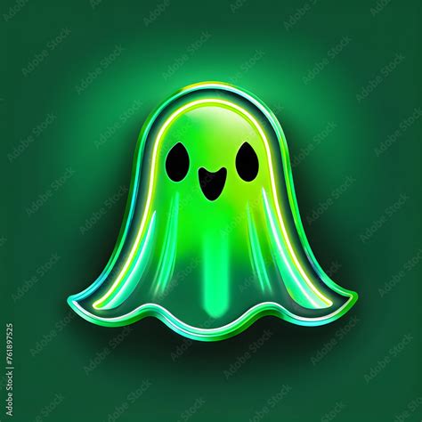 Emerald Ectoplasm Exploring The Artistry Of Green Neon Ghost Icons