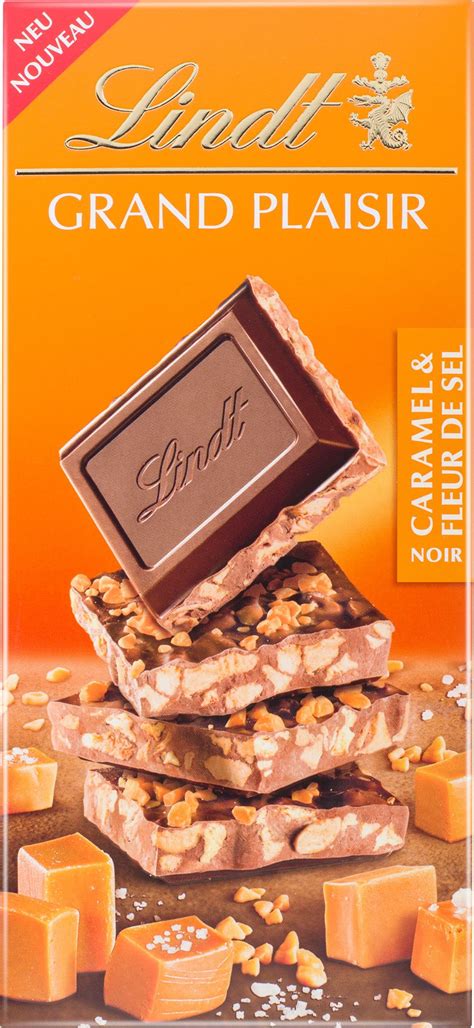 Lindt Tablette Grand Plaisir Noir Caramel Fleur De Sel G