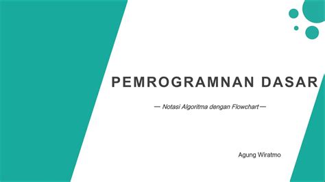 Contoh Notasi Algoritma Menggunakan Flowchart 1 Algoritma Pemrograman Youtube