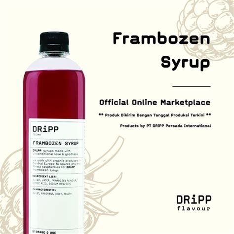 Jual Dripp Frambozen Syrup Sirup Frambozen Shopee Indonesia