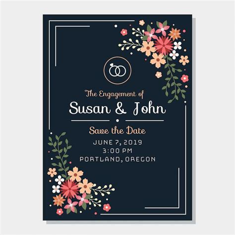 Engagement Invitation Card Template Great Professional Template Design