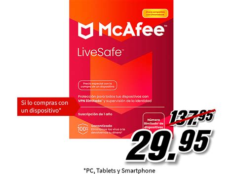 Antivirus Mcafee Livesafe Dispositivos Ilimitados Vpn