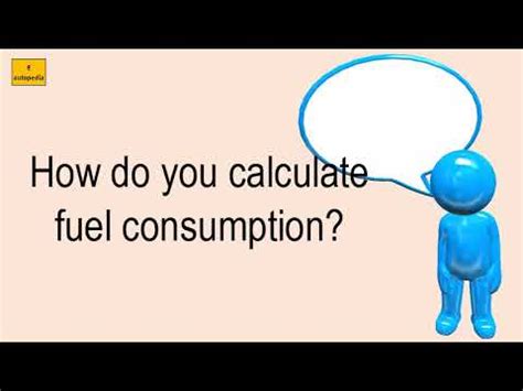 How Do You Calculate Fuel Consumption Youtube