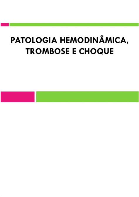 Pdf Patologia Hemodin Mica Trombose E Choque Pdfslide Net