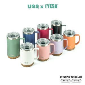 Promo USS X Tyeso Tumbler Gelas Kopi Stainless 530ml 710ml Motif Kayu