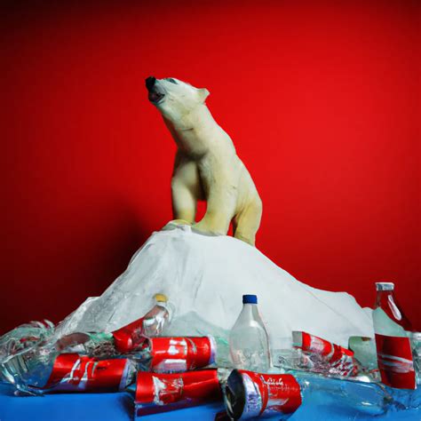 A Polar Bear Drinking Coca Cola On Top Of Plastic Ga Openart