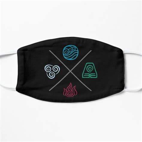 "Avatar The Last Airbender Four Elements, Four Elements Symbols" Mask ...