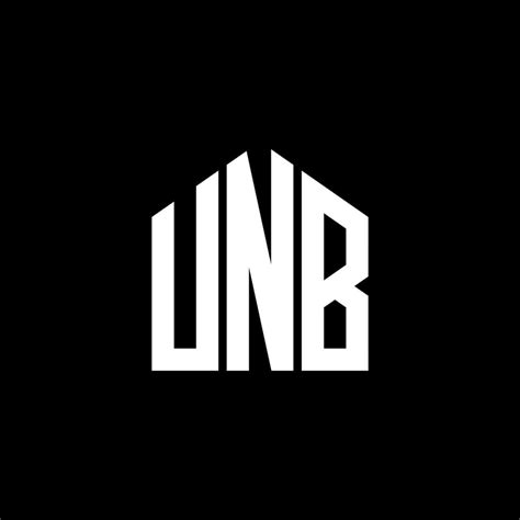 UNB letter logo design on BLACK background. UNB creative initials ...