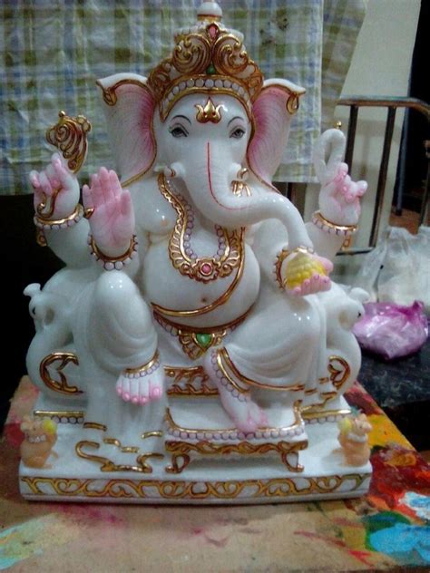 Multicolor Marble Lord Ganesh Statue 24 Inch At Rs 45000 In Jaipur