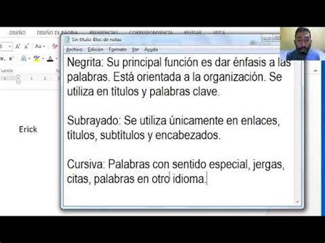 Formato De Texto En Word Negrita Cursiva Y Subrayado Youtube