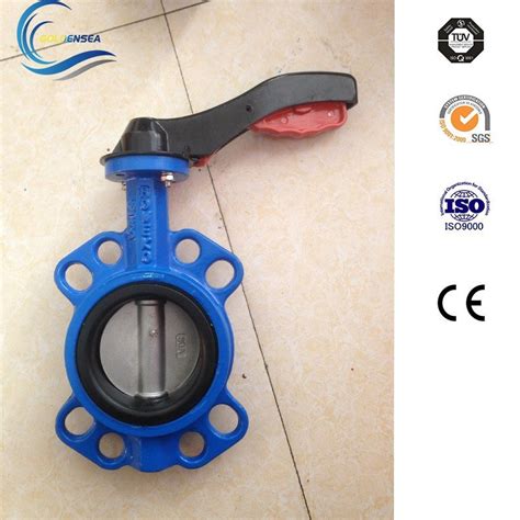 Asme Standard Wafer Type Cast Iron Rubber Soft Seated Butterfly Valve