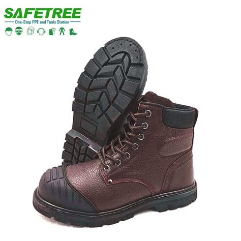 Ce En20345 Goodyear Welt Safety Boots With Zip Full Grain Leather Safety Shoes With Composite