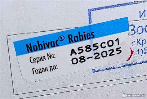 Вакцина от бешенства для собак и кошек Nobivac Rabies (Голландия ...