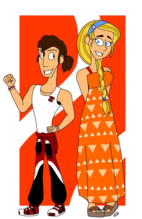 Redesigned Tyler and Lindsay. : Totaldrama