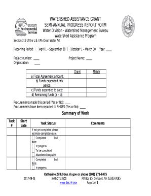 Watershed Assistance Grant Doc Template Pdffiller