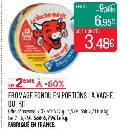 Promo Fromage Fondu En Portions La Vache Qui Rit Chez Match Icatalogue Fr