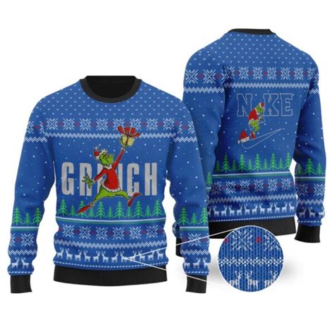 Nike Grinch Ugly Christmas Sweater Royal