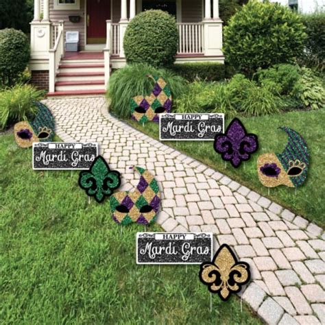 Big Dot Of Happiness Mardi Gras Lawn Decor Outdoor Masquerade Party