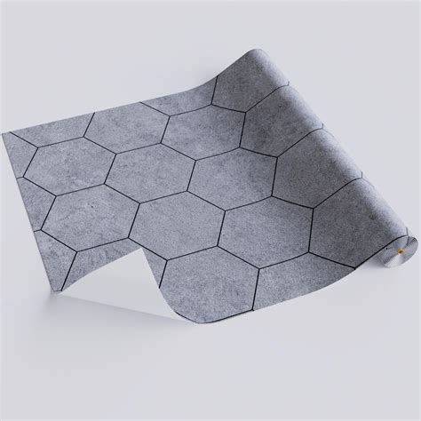 Homease Vinyl Flooring Roll W X L Sq Ft Hexagon