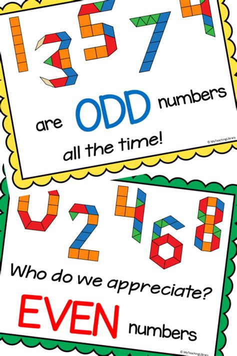 FREEBIE – Even / Odd Math Poster Set – Library of Learning Resources