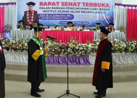 Prof Dr H Zulkarnaini Ma Dikukuhkan Sebagai Guru Besar Ilmu Tafsir