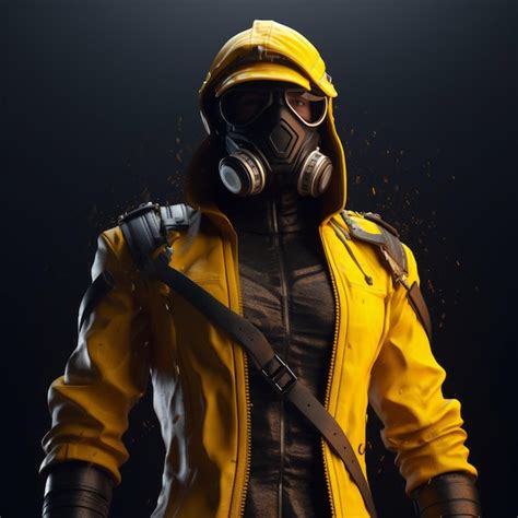 Premium Photo A Character Wearing A Yellow Jacket And A Yellow Jacket