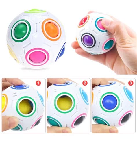 Cubo Mágico Bola Puzzle Raibow Ball Fidget Toy Anti Stress MercadoLivre