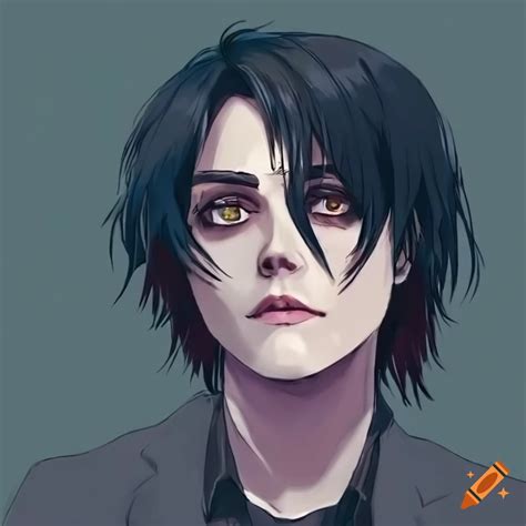 Gerard Way With Anime Style Black Hair On Craiyon