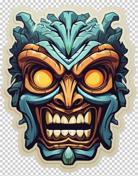 Premium Psd Tribal Wood Mask Tiki Mask Hawaiian And Polynesian