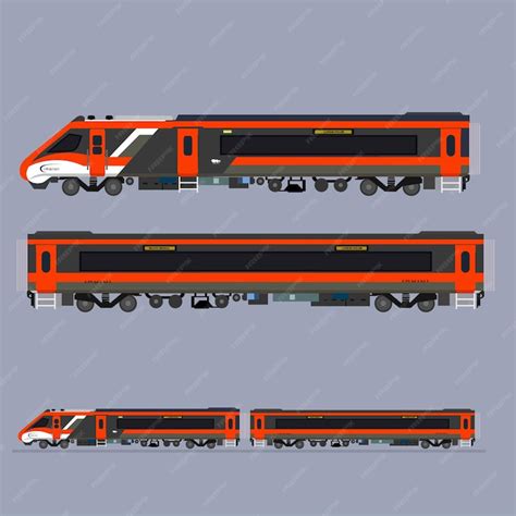 vande bharat train orange premium vector