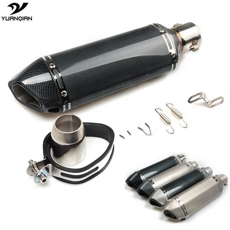 Universal Motorcycle Carbon Fiber Exhaust Exhaust Muffler Pipe For Yamaha Fjr1300 Bws 125 Fz07