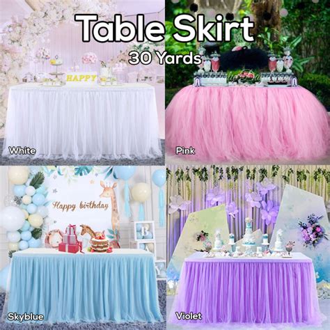 Luxury Living 30 Yards Diy Tulle Table Skirt Party Decor 30 Yard