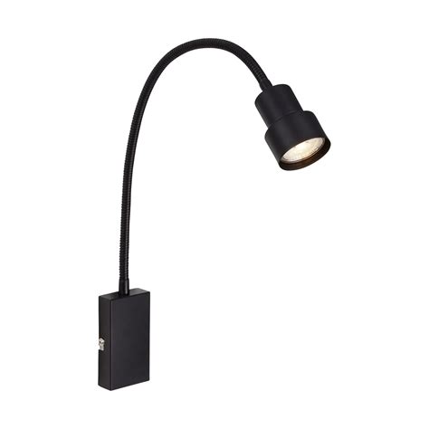 Led Wandlamp Tusi Met Flexibele Arm Zwart Lampen Be