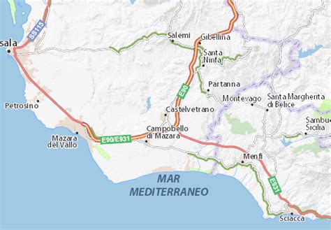 MICHELIN Castelvetrano map - ViaMichelin