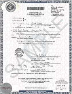 Certified Las Vegas Marriage Certificate & Apostille Info