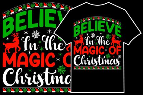 Christmas Typographic T Shirt Vector Graphic By Kamal Hosen · Creative