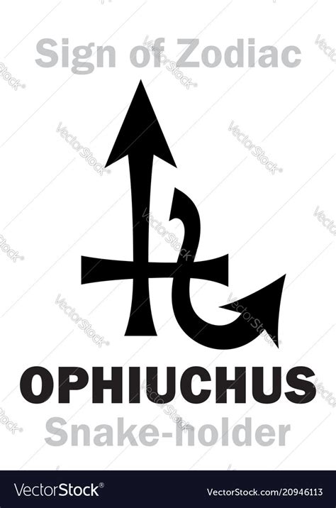 Astrology sign of zodiac ophiuchus Royalty Free Vector Image