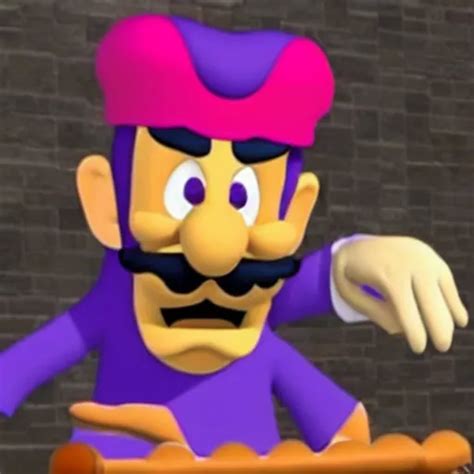 Waluigi Screaming And Running Away From Gordon Ramsay Stable