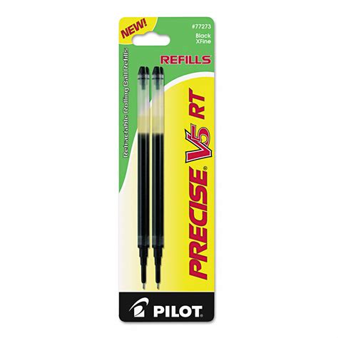 PILOT Pen Ink Refill, Ink Type Rollerball, Pen Ink Color Black, Point ...