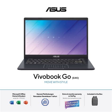 Jual Asus Vivobook Go E410mao Fhd4511fhd4521 N40204gb512gbohswin11