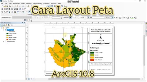 Cara Layout Peta Dengan Aplikasi Arcgis SIG Tutorial YouTube