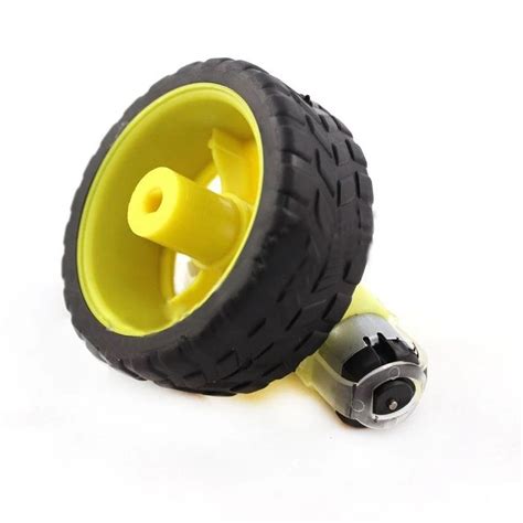 Pcs For Arduino Smart Car Robot Plastic Tire Wheel With Dc V Gear