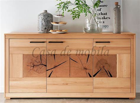 Massivholz Sideboard Mit Stirnholz RUSTIC 171x85x40cm Kernbuche Massiv