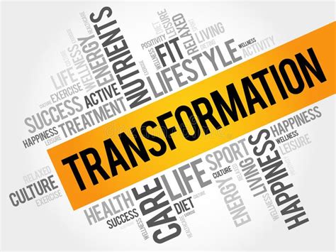 Transformation Word Cloud Fitness Stock Illustration Illustration Of