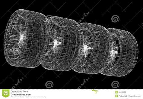 Set Of Car Wheels Stock Image Image Of Equipment Choice 50439733